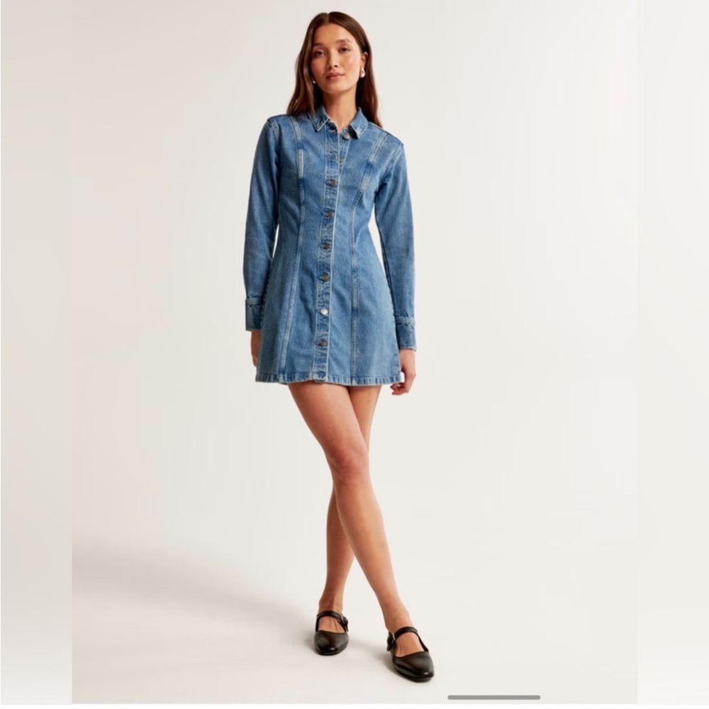 A&F Denim Shirt Dress - Dark Wash NWT